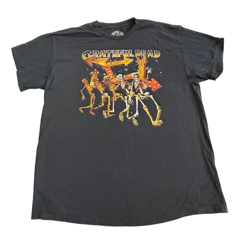 Grateful Dead Dancing Skeletons T-shirt Black Orange Mens XL